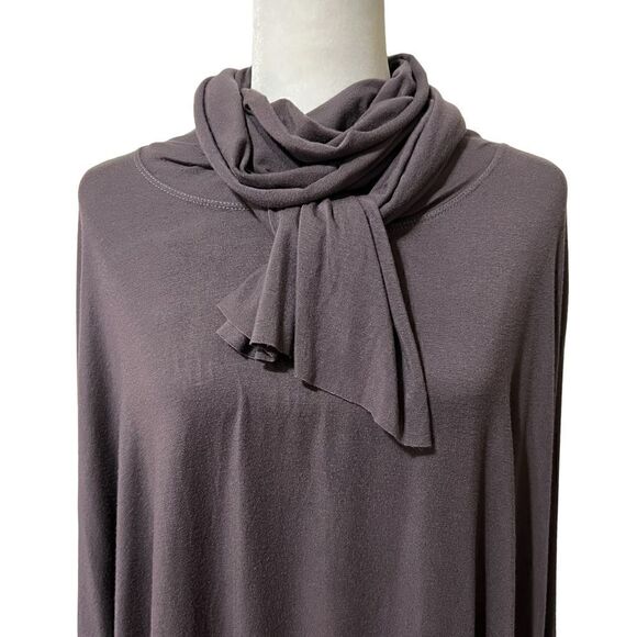 RACHEL PALLY soft purple small modal cape with neck scarf or tie - Picture 4 of 7